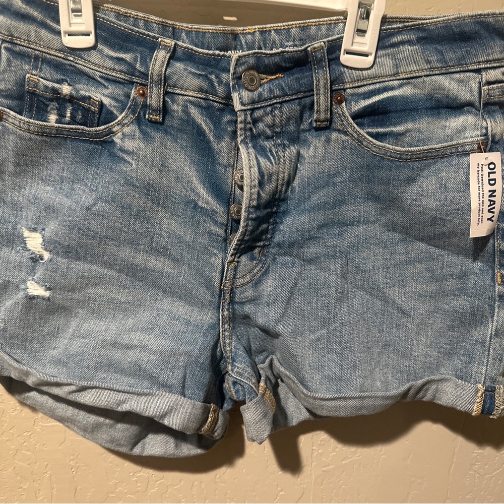 Old navy short shorts denim light blue